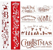 Christmas Stencils for Painting on Wood Porch Christmas Stencil Large Believe
