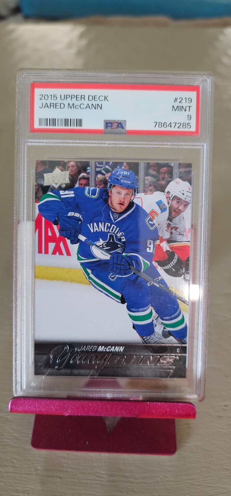 Jared McCann 2015-16 Upper Deck Young Guns #219 PSA 9 MINT RC Rookie