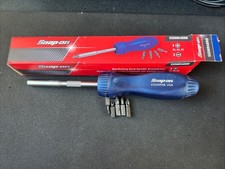 Rare Snap On ssdmr4bmb ratcheting screwdriver 5 bits power blue NEW Hard Hand 🔥