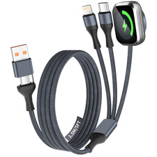 3 in 2 USB A/C Multi Charger Cable, Charging Cable for Iwatch Charger/Iphone 17