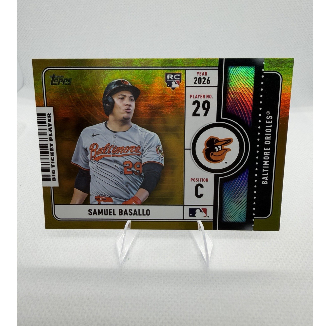 Topps 2026 Series 1 Big Ticket Players Samuel Basallo (RC) Gold Foil /50