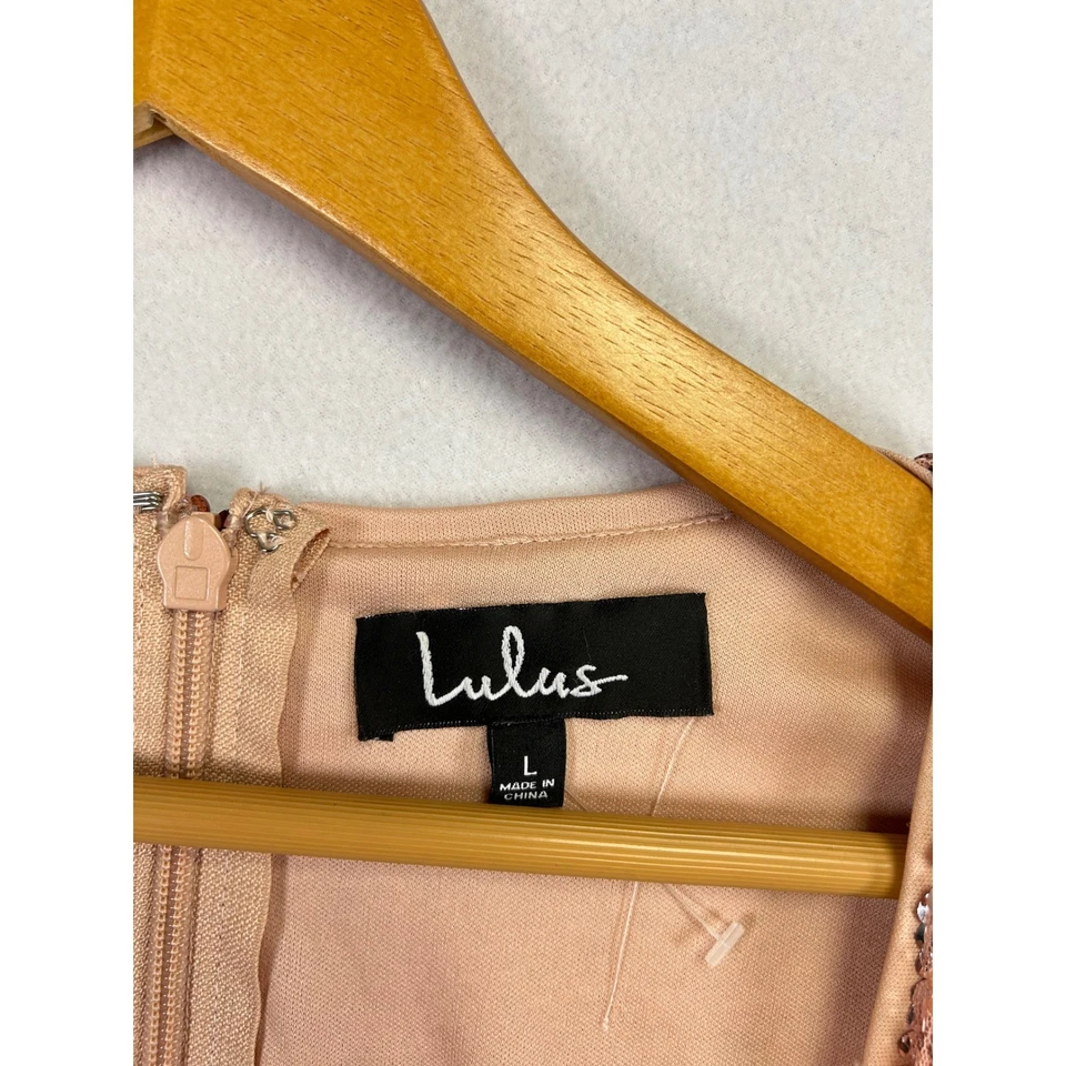 Mono Lulus Oro Rosa Lentejuelas Pierna Ancha Cuello Cuadrado Noche Fiesta Grande Foto 2 de 4