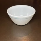 Vintage Pyrex Bowl White 401 Ovenware Made In USA (Faded Blue)