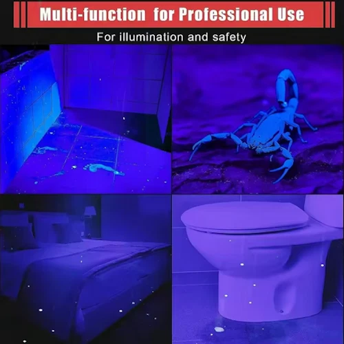 Lampe de poche à UV 9 LED ultraviolet 395nm détection faux billet tâche propreté - Photo 2/4