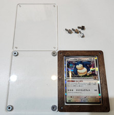 Trading Card Display Case Sport Pokemon Magnetic Wood Frame Holders