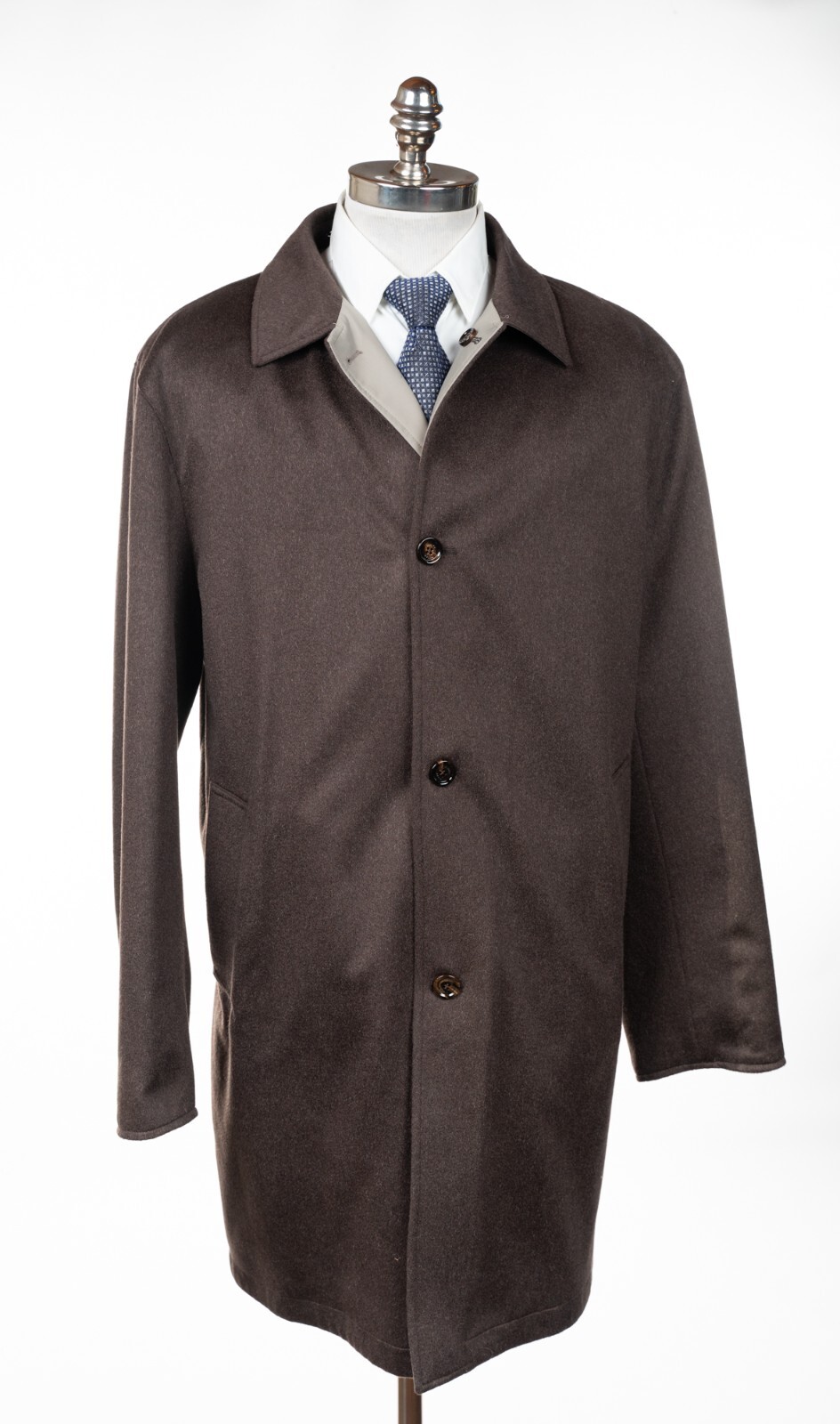 KIRED Brown Reversible Loro Piana Cashmere Overcoat Jacket EU 48 58 Regular Fit