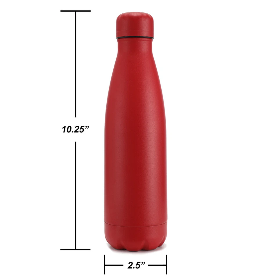 17 Oz. Soft Drink Shape Water Bottle Double Insulated Stainless Steel - Image 2 of 3