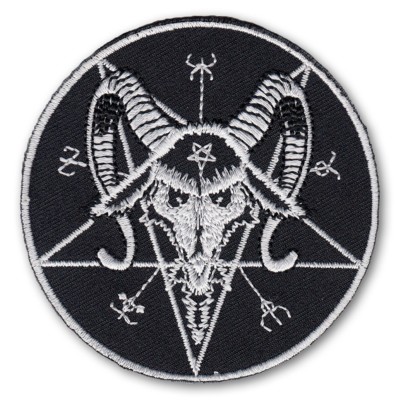 Aufnäher Aufbügler 666 Pentagramm Gothic Satan Devil Metal Black Schwarz - Foto 8
