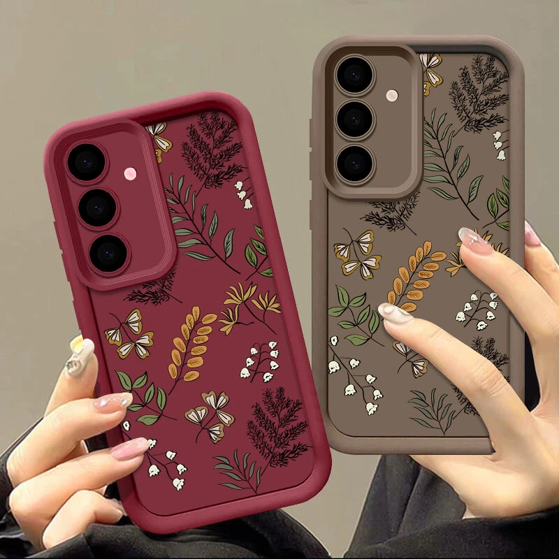 Samsung Galaxy A15 A35 A54 S24 FE Flower Silicone Phone Case  