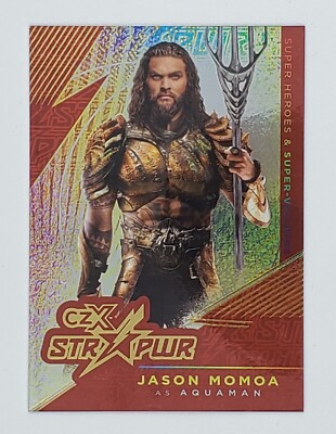 2019 Cryptozoic CZX Super Heroes STR PWR S08 Jason Momoa as Aquaman