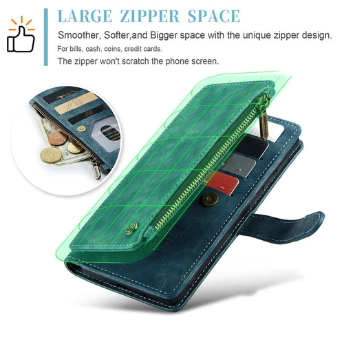 For Samsung S25 S24 S23 FE S22 S21 Detachable Magnetic Cover Leather Wallet Case - Picture 8 of 63