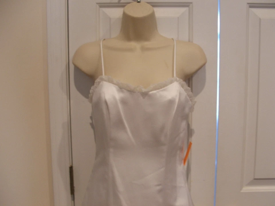 全新带标签 Jump Apparel Beach 夏季白色披肩婚礼礼服/正式礼服 5/6 — 第 4/4 张图片