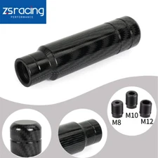 Black Carbon Fiber Universal Aluminum Manual Car Gear Shift Knob Shifter Lever