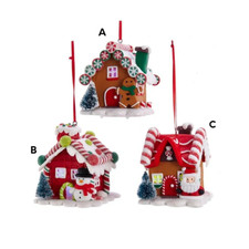 Battery-Operated LED Gingerbread House Ornament s 