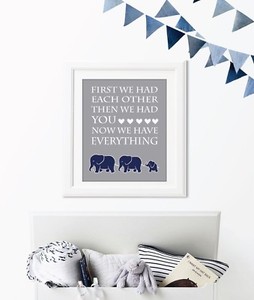 Navy Blue And Gray Boy Elephant Nursery Art Jungle Image Is Loading Navy Blue And Gray Boy Elephant Nursery Art