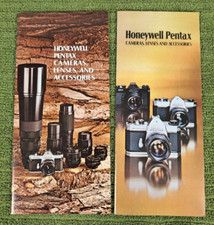 2 Vintage Honeywell Pentax Camera, Lenses and Accessories Brochures, 1972  1974