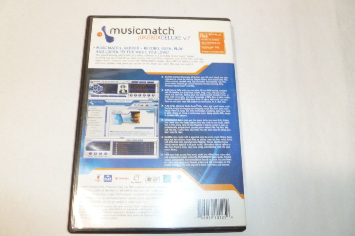 【超美品】Musicmatch MP3 Jukebox 7 CD-ROMソフト MusicMatch 7 Jukebox (2003) : MusicMatch, Inc : Free