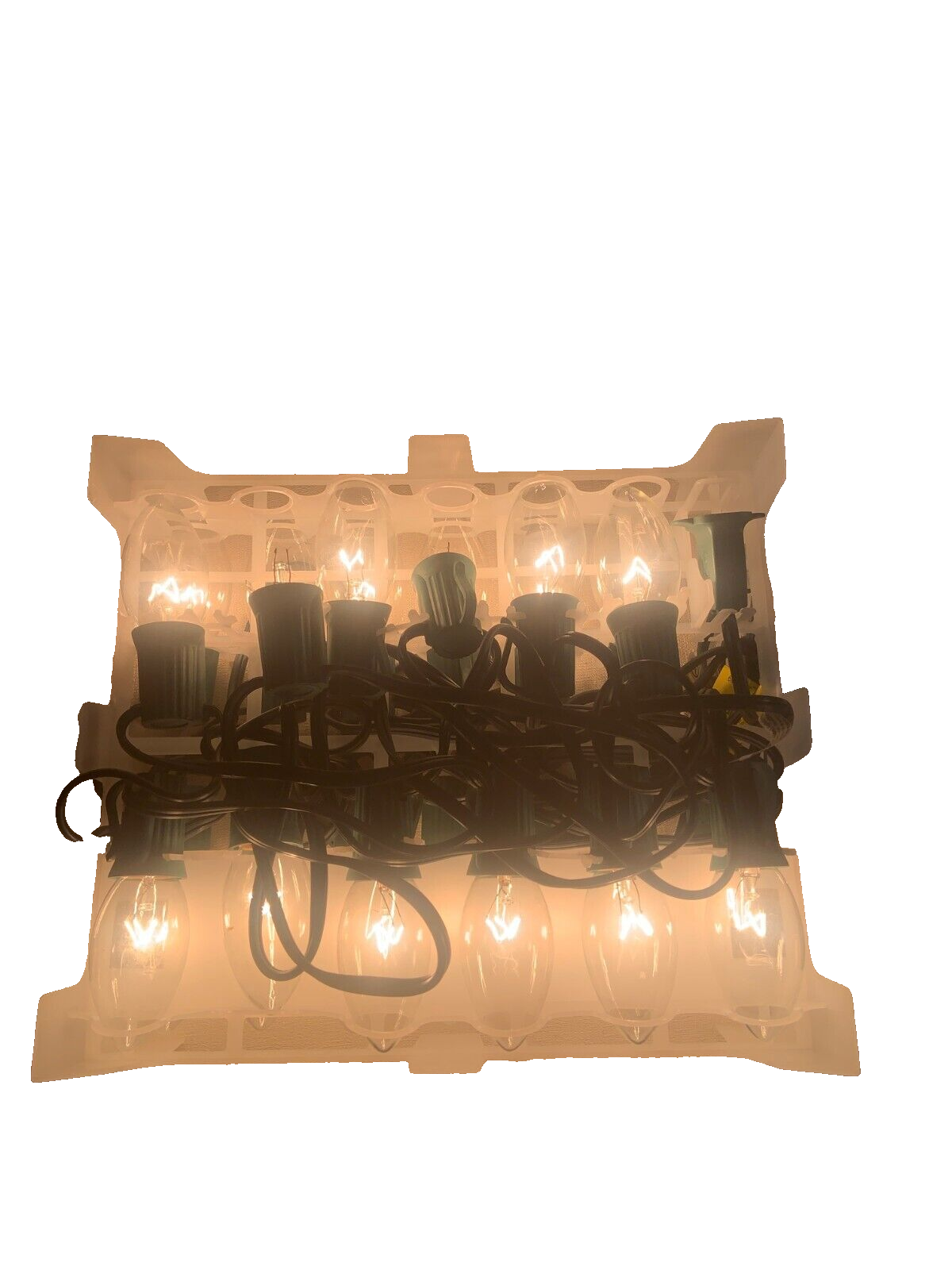 HOME ACCENTS HOLIDAY 25 CLEAR WHITE INCANDESCENT C9 LIGHTS Holiday