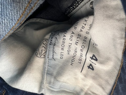 J Crew Kaihara Denim Jeans Mens 34x32 Blue 484 Japanese Slim Straight ~ NICE - Picture 12 of 12
