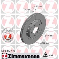 Zimmermann 2X Bremsscheibe Vorne Ø294 Mm InnenbelüFtet FüR Mitsubishi Outlander