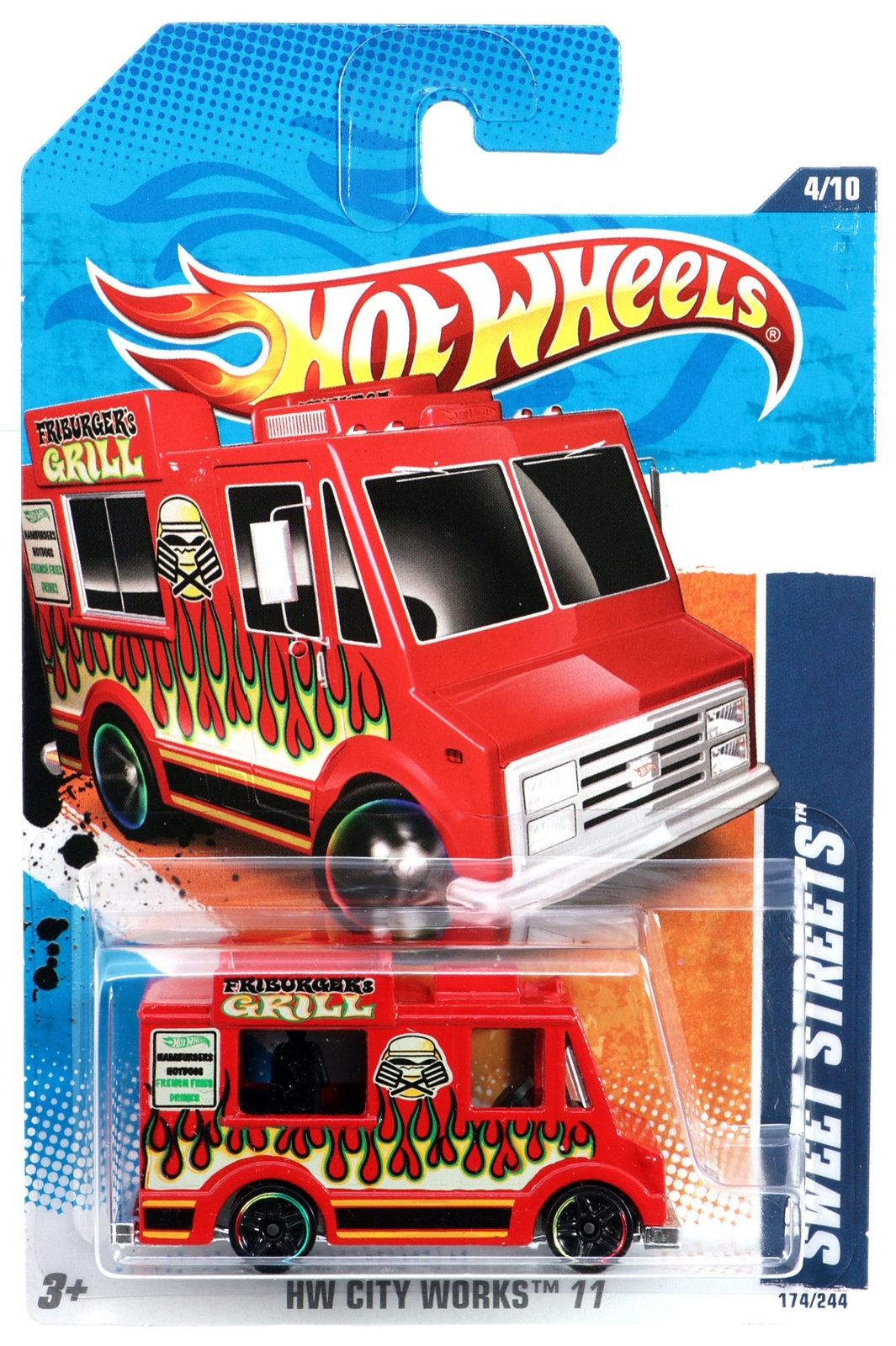 Hot Wheels Sweet Streets HW City Works '11 Foreign Series #V0011 NRFP Red 1:64