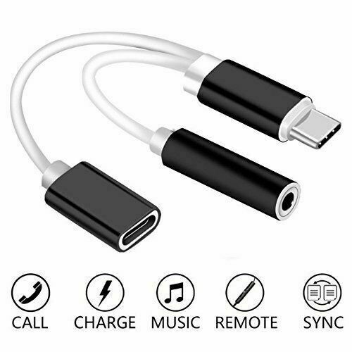 USB Type C To 3.5mm Aux Audio Charging Cable Adapter Splitter Headphone Jack AA - Zdjęcie 1 z 17