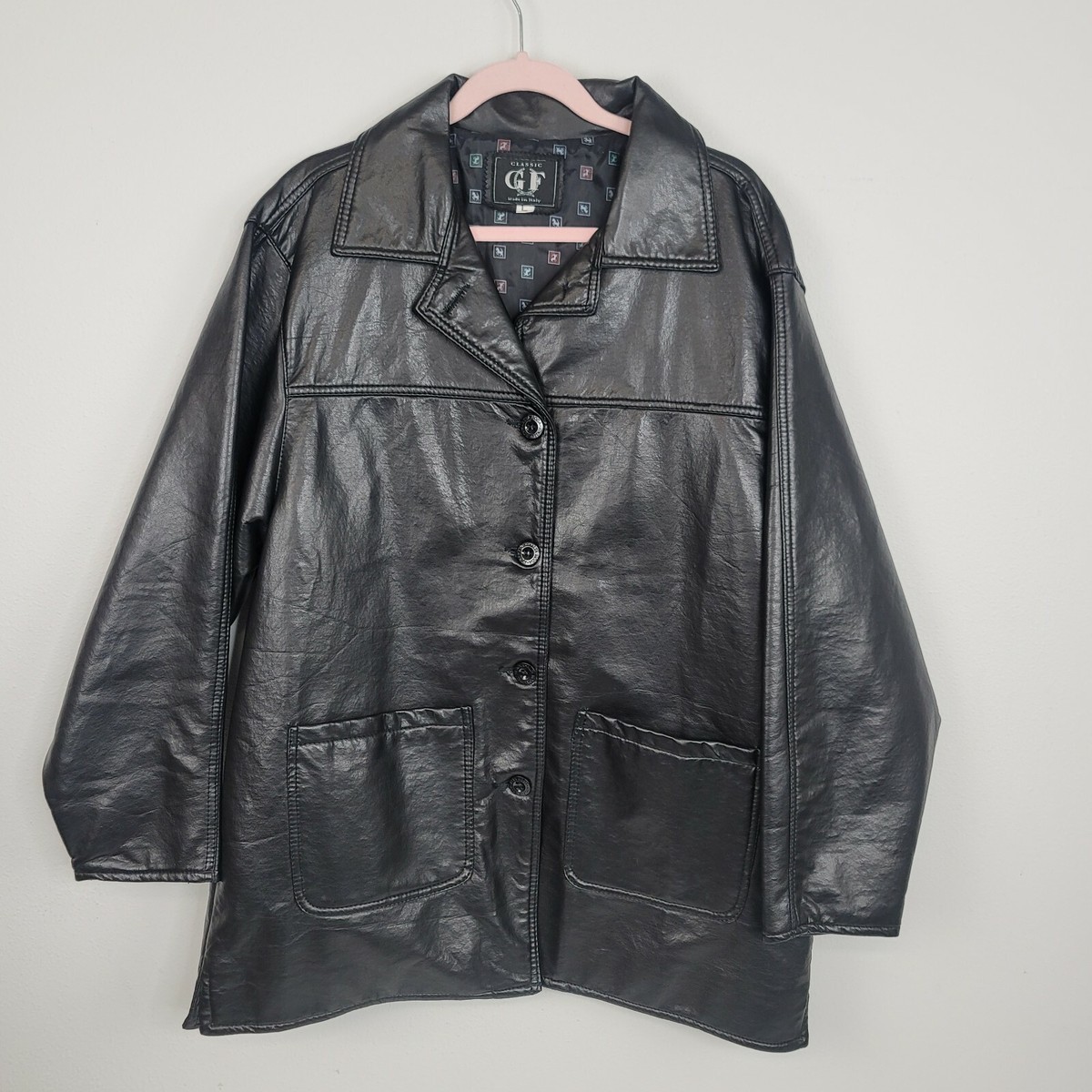 GF classic Alta Moda made in Italy men's faux leather jacket