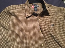 Chaps Mens Dress Button Down Shirt Size ( M 16A )