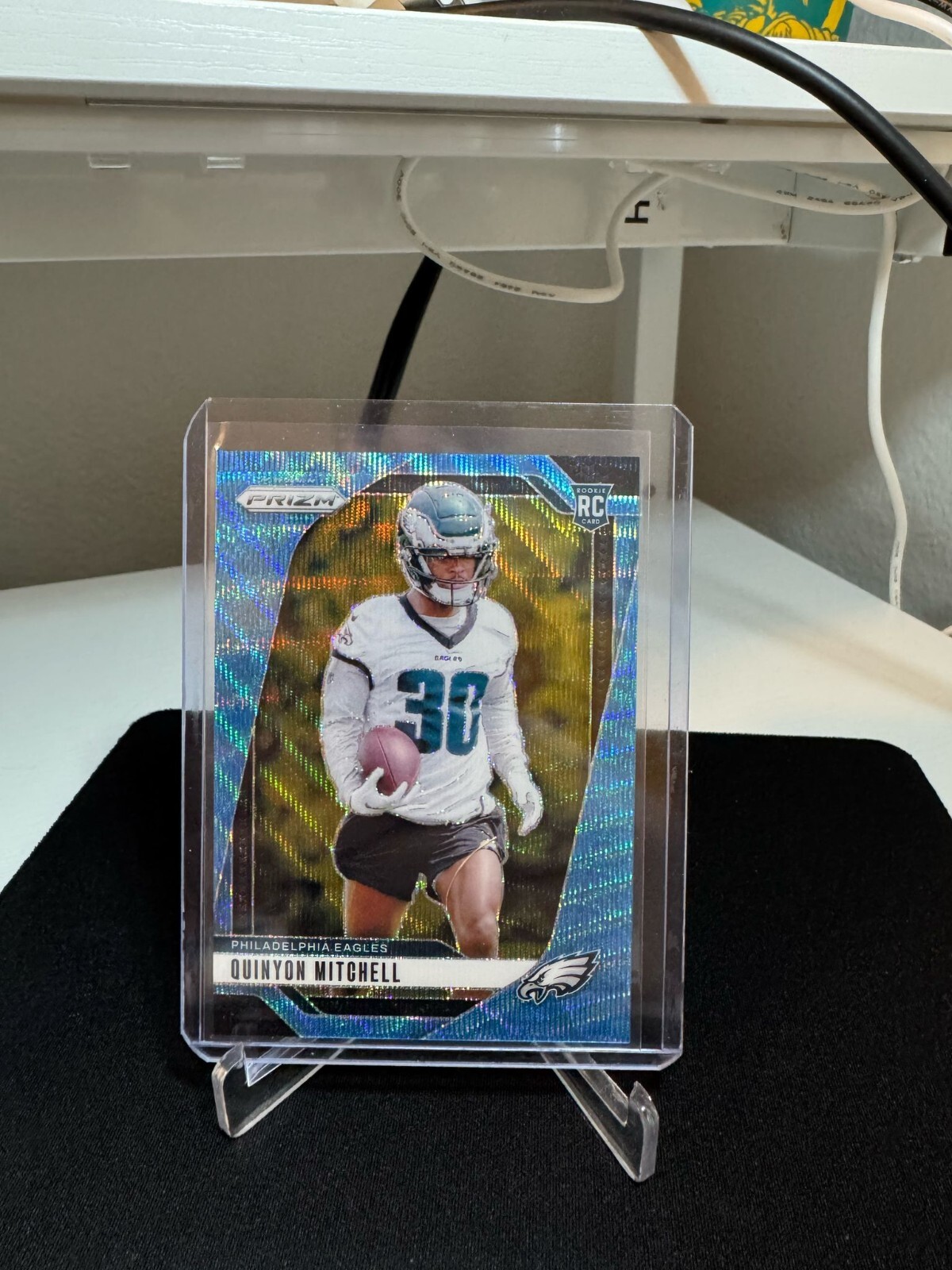 2024 Panini Prizm - Rookies Quinyon Mitchell #381 Blue Wave Prizm /230 (RC)