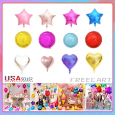 18" Foil Star Heart Round Balloons Wedding Party Festival Decor Baby Shower