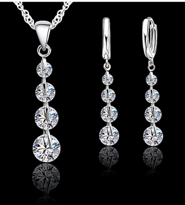 Schöne Natürliche Perle Schmuck Sets 925 Sterling Silber