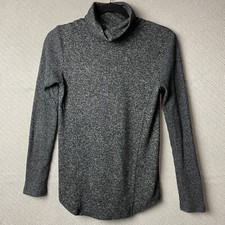 Anthropologie Sweater Womens XS Gray SATURDAY SUNDAY Ribbed Knit Mock Neck