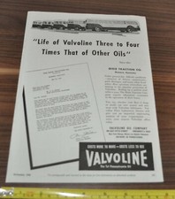 1944 Bus Ad Valvoline Oil The Dixie Traction Elsmere Teleoptic