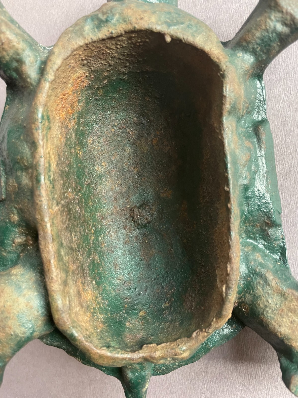 antique Wilton cast iron snapping turtle large 9" doorstop old paint eBay