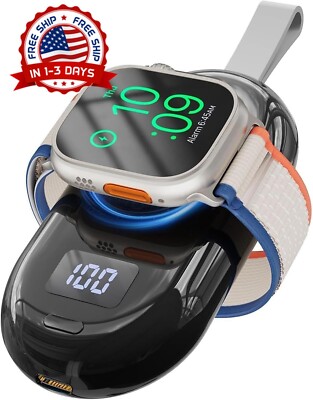 Cargador Inalámbrico Portátil con 3000mAh Compatible para Apple Watch Series