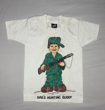 DADS HUNTING BUDDY T SHIRT 2-4 T FRUIT OF THE LOOM BEST MADE IN THE USA
