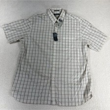 NWT Daniel Cremieux Signature Collection Men  s XL Ivory Short Sleeve Shirt