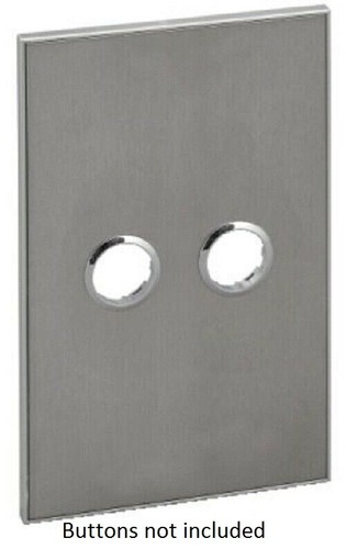 Clipsal SATURN SERIES GLASS FASCIA ONLY 2-Gang For C-Bus Switch STAINLESS STEEL