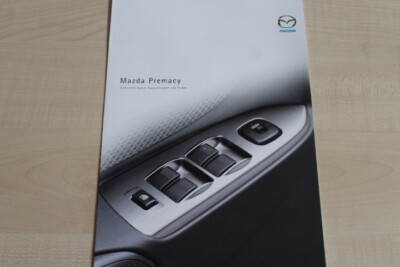 161573) Mazda Premacy - Farben & tech. Daten & Ausstattungen - Prospekt 08/2003