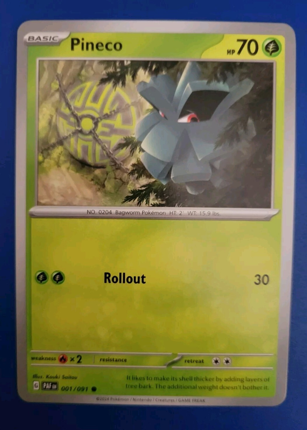 Pokémon TCG Paldean Fates: Pineco (001/091) - Common - Near Mint