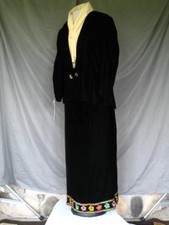 Victorian Dress Edwardian Civil War Style Walking Suit Black