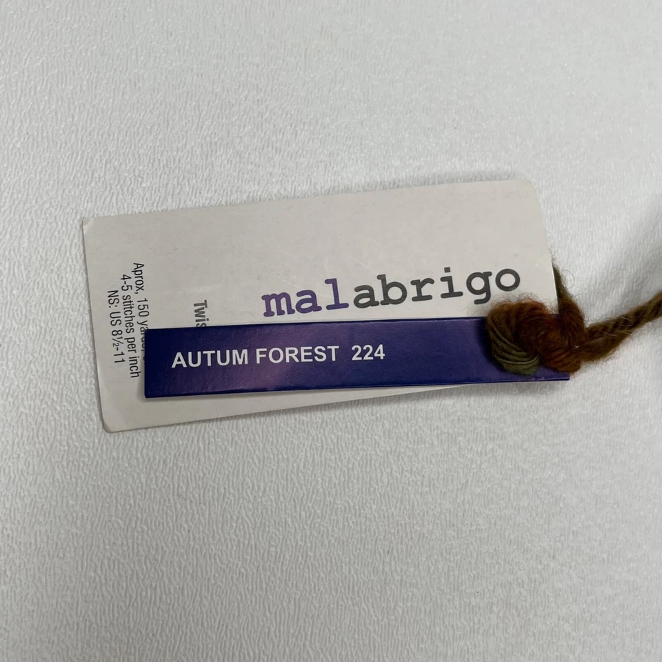 Hilo Malabrigo Twist Autumn Forest 100 % pura lana merino bebé 150 yardas Foto 3 de 4