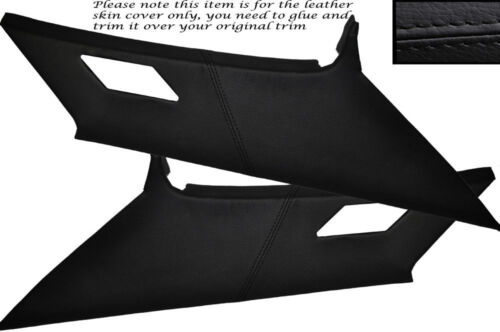 BLACK LEATHER 2X REAR C PILLAR LEATHER COVERS FITS BMW 3 SERIES E36 COUPE 91-98 - Afbeelding 1 van 1