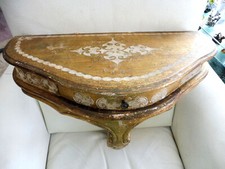 CONSOLE ANCIENNE  - TRÈS BEAU MODÈLE  - AVEC TIROIR - DÉCORS - 50 x 25 x 50 cm
