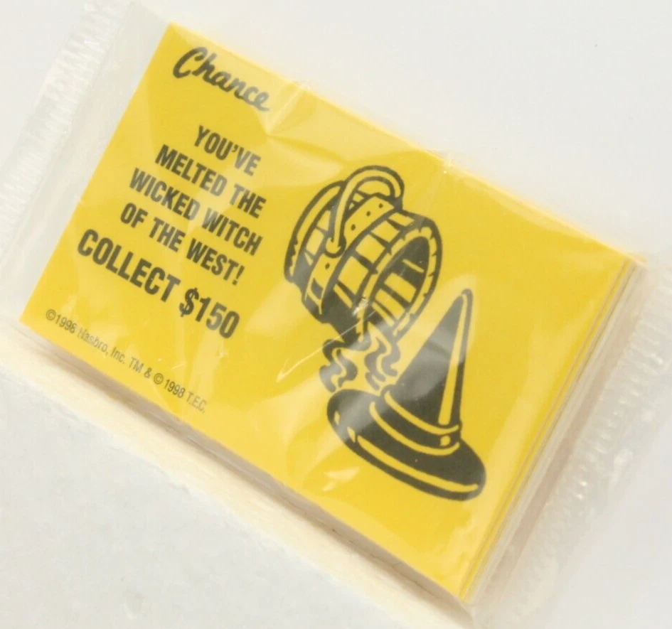 Wizard of Oz Monopoly Game Replacement Chance Cards 1998 Sealed - Image 2 of 4