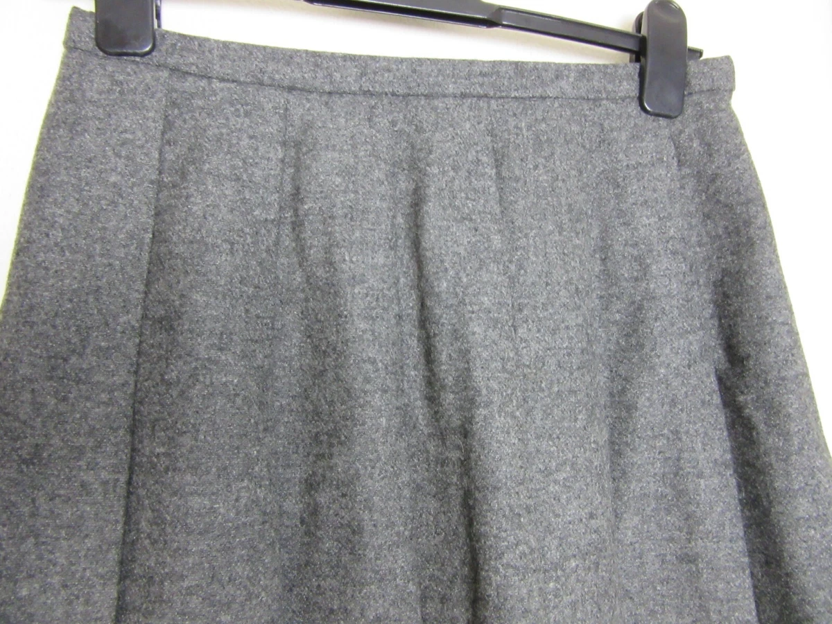 Grey pleated skirt size 14 cheap