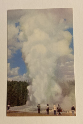 #ad Vintage Postcard Giant Geyser Upper Geyser Basin Yellowstone National Park $1.00