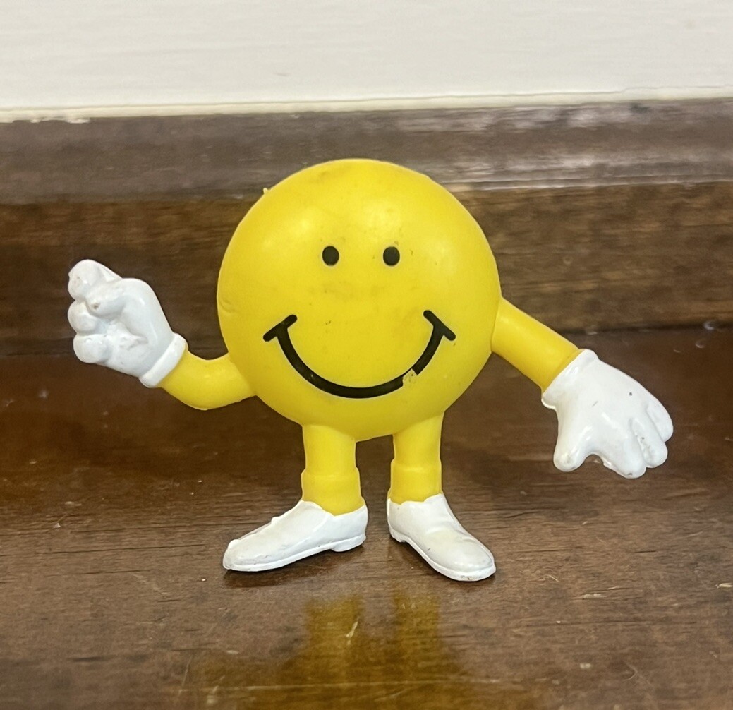Vintage Smiley Face Let's Dance Vending Machine Toy 1.5