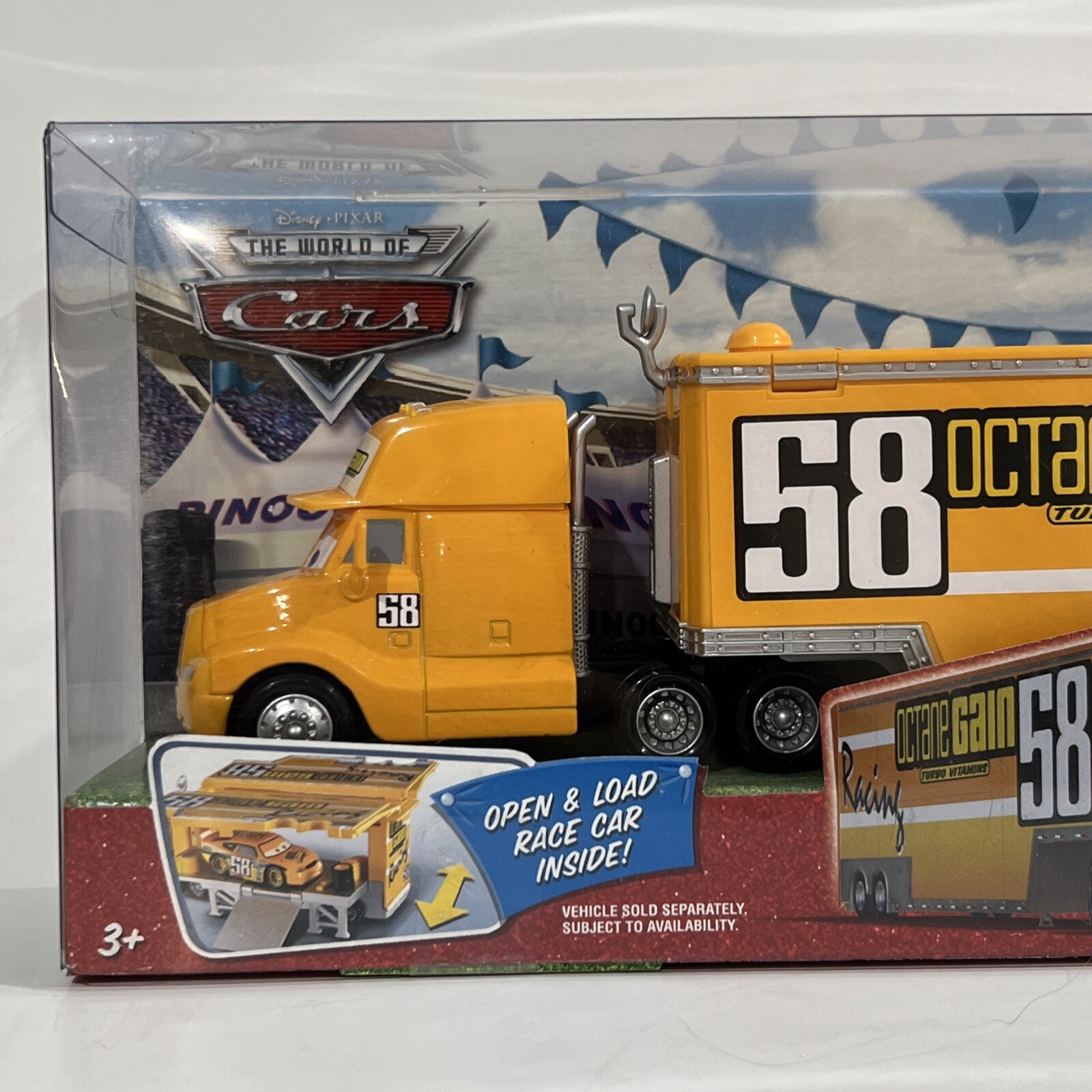 Disney Pixar Cars HAULER “OCTANE GAIN” #58 The World Of Cars Race O Rama  NIB