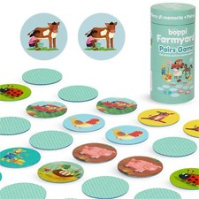 Farmyard Pairs Board Game Kids Childrens Educational Fun Learning Game by boppi